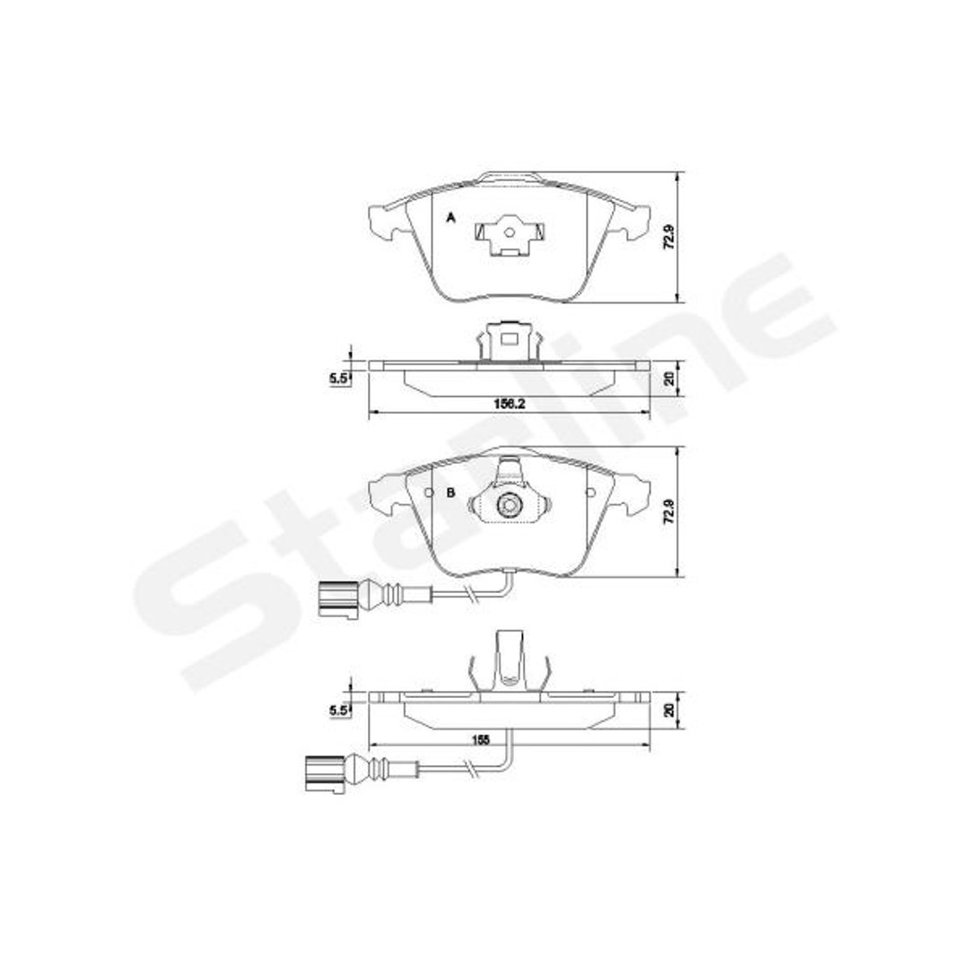Klocki hamulcowe STARLINE BD S837P