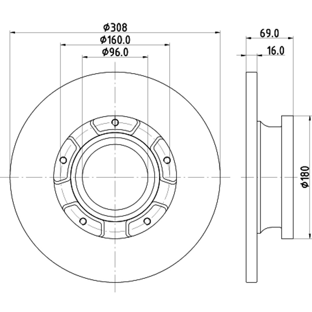 Tarcza hamulcowa HELLA 8DD 355 126-591