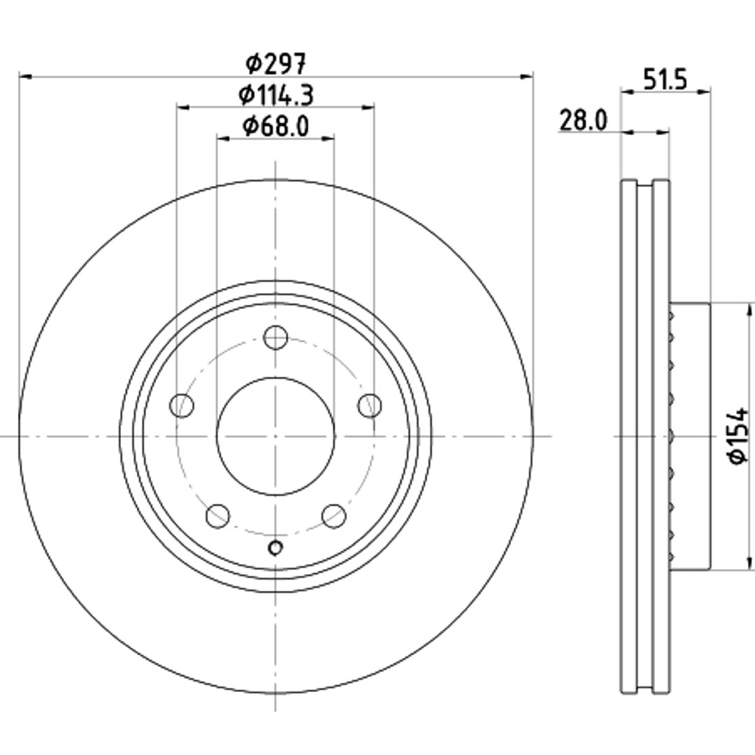 Tarcza hamulcowa HELLA 8DD 355 126-981
