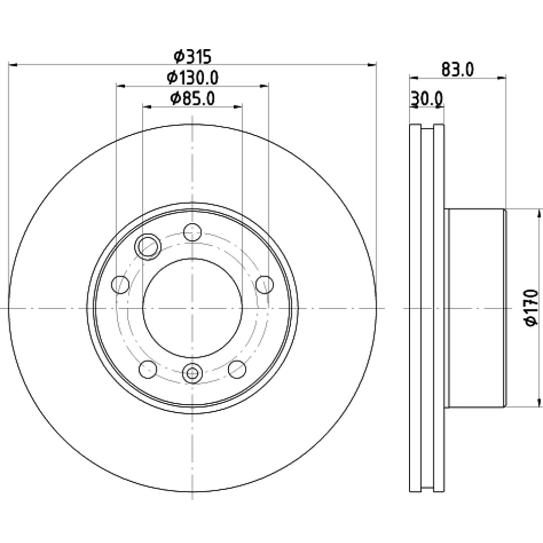 Tarcza hamulcowa HELLA 8DD 355 132-151