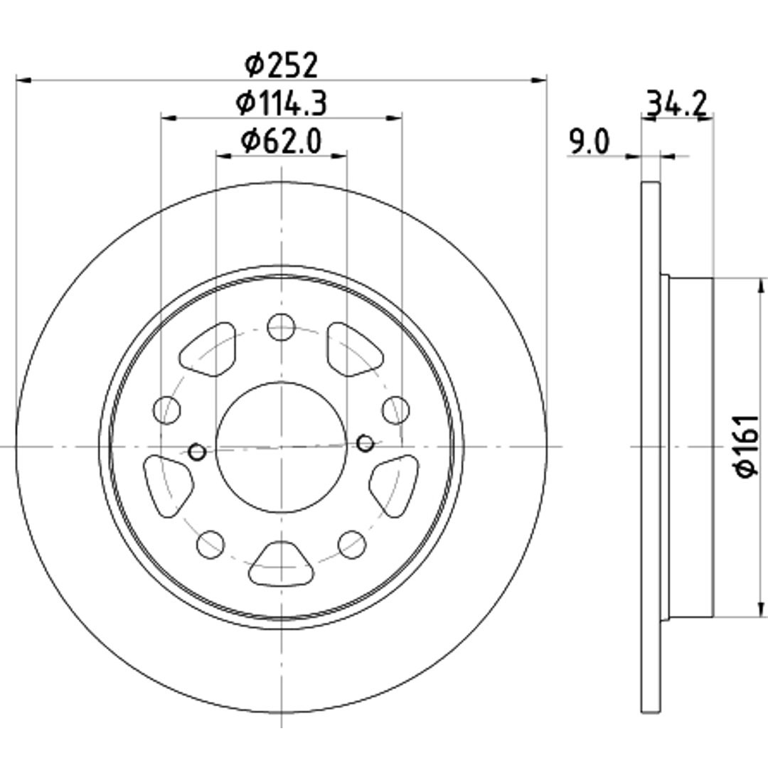 Tarcza hamulcowa HELLA 8DD 355 132-191