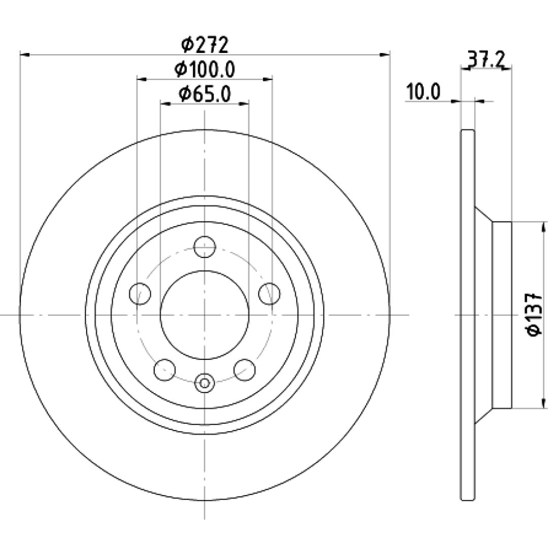 Tarcza hamulcowa HELLA 8DD 355 132-701