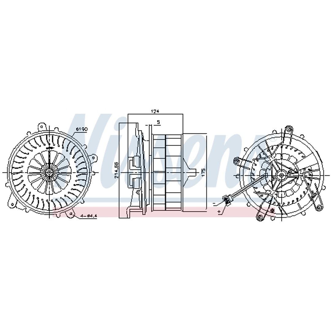 Wentylator wewnętrzny Nissens 87217