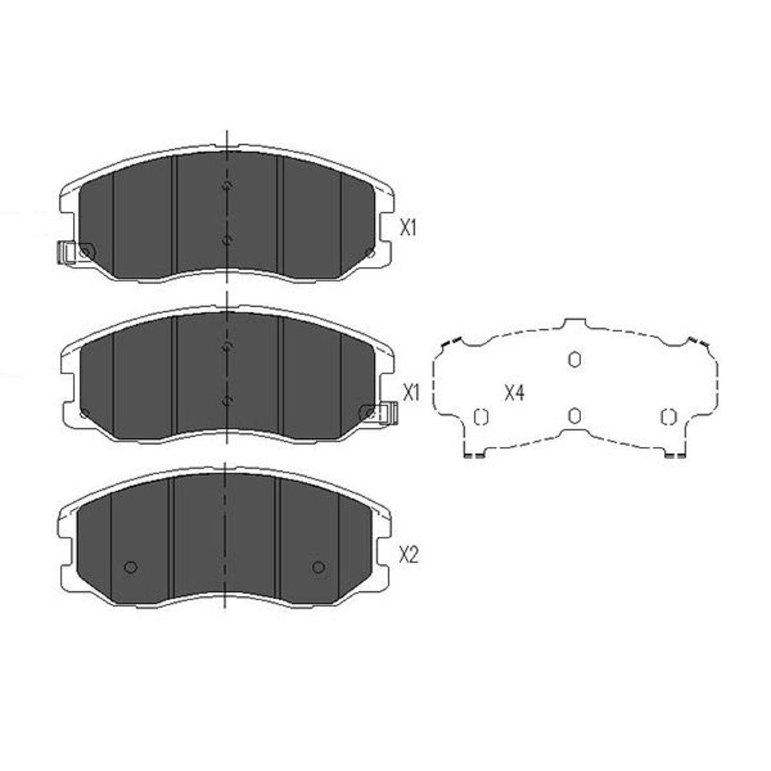 Klocki hamulcowe - komplet KAVO PARTS KBP-1009