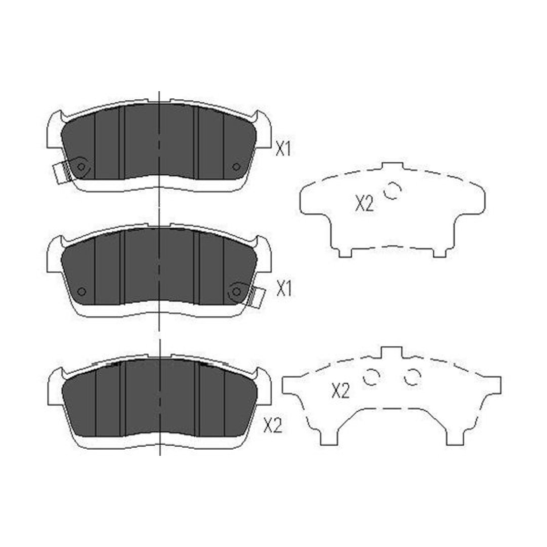 Zestaw klocków hamulcowych, hamulce tarczowe Kavo Parts KBP-1515