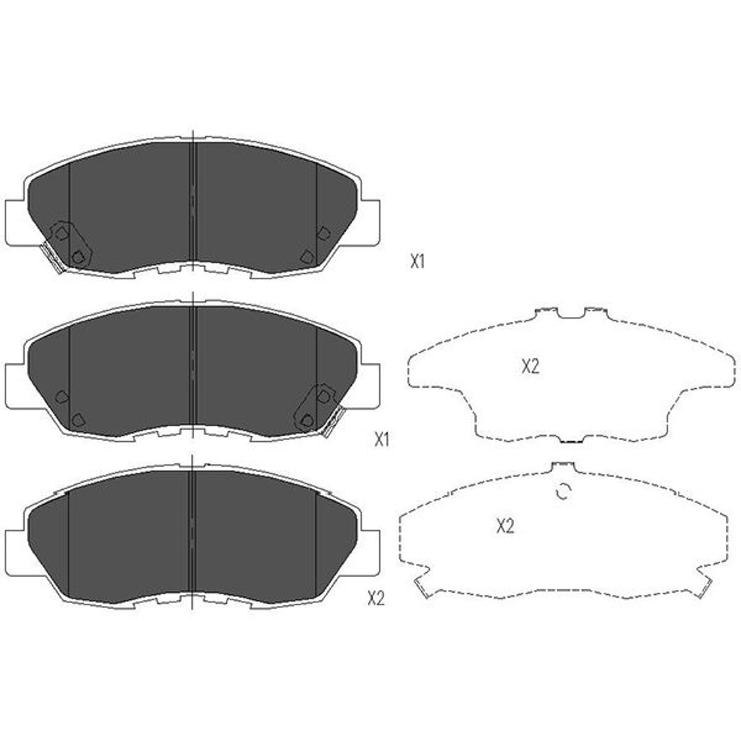 Zestaw klocków hamulcowych, hamulce tarczowe Kavo Parts KBP-2026