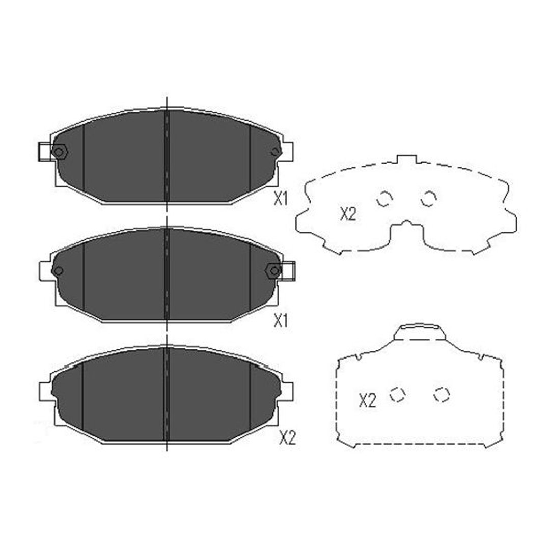 Zestaw klocków hamulcowych, hamulce tarczowe Kavo Parts KBP-3014
