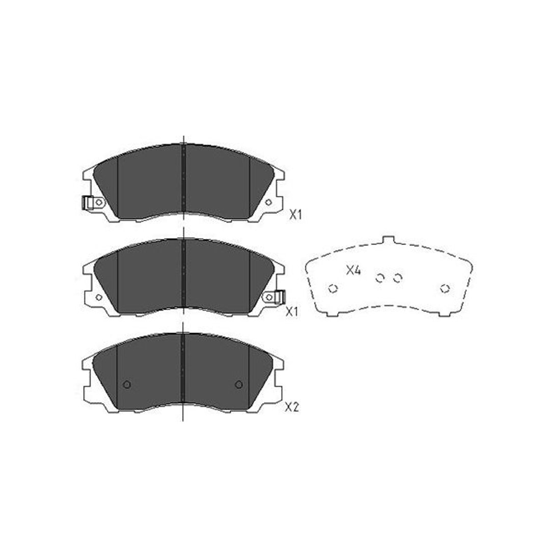 Zestaw klocków hamulcowych, hamulce tarczowe Kavo Parts KBP-3016