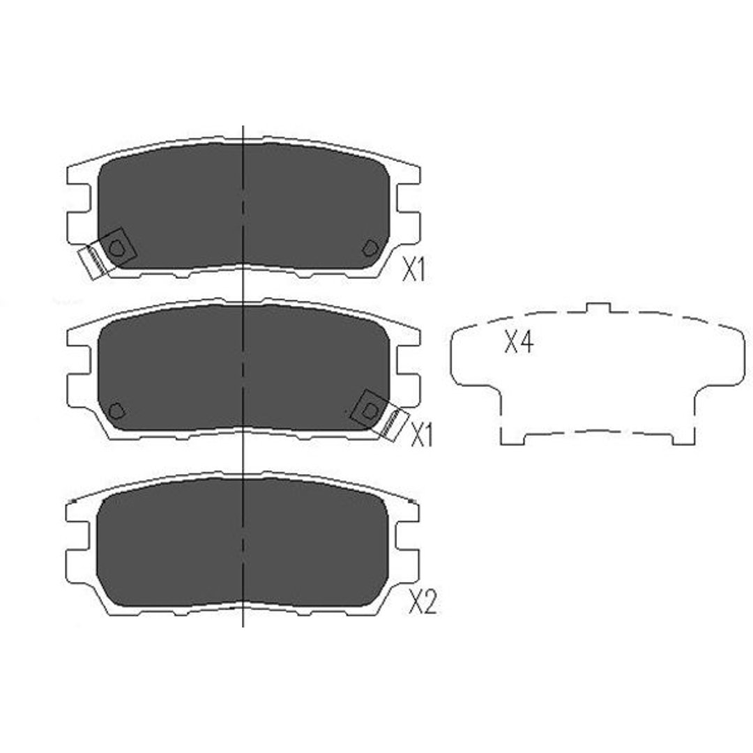Zestaw klocków hamulcowych, hamulce tarczowe Kavo Parts KBP-5504