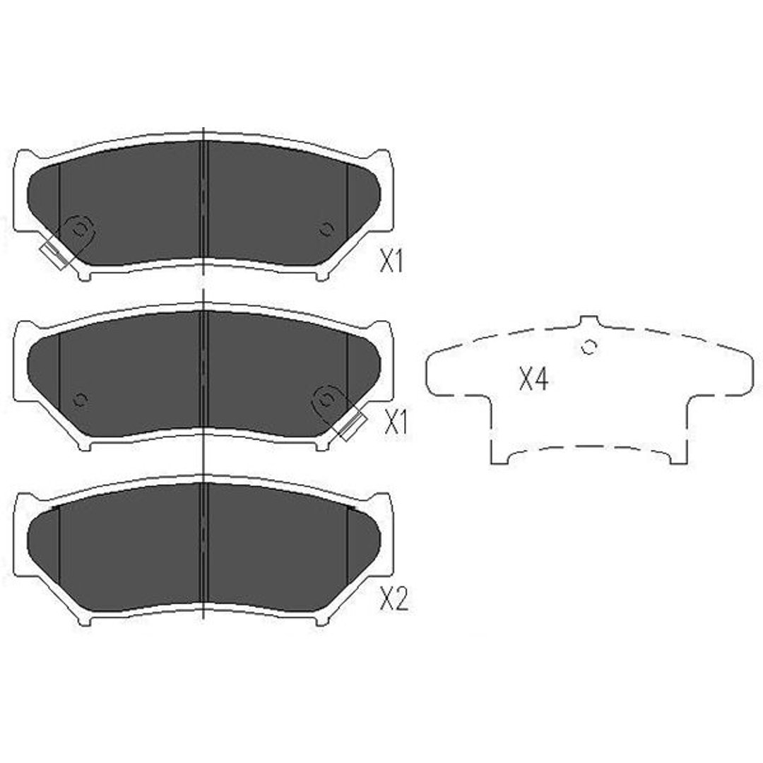 Zestaw klocków hamulcowych, hamulce tarczowe Kavo Parts KBP-8505