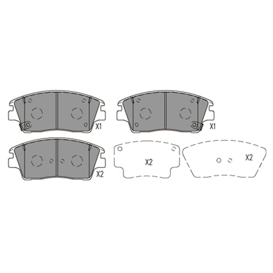 Zestaw klocków hamulcowych, hamulce tarczowe Kavo Parts KBP-4030