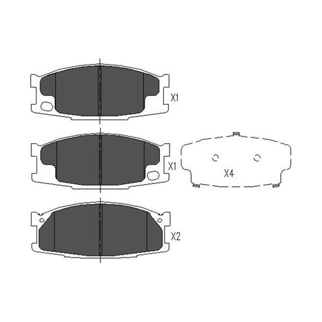 Zestaw klocków hamulcowych, hamulce tarczowe Kavo Parts KBP-5539