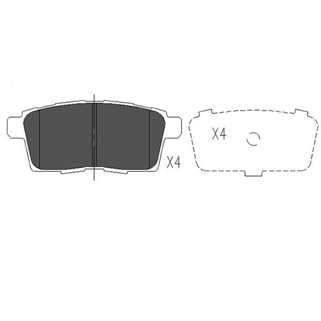 Zestaw klocków hamulcowych, hamulce tarczowe Kavo Parts KBP-4559