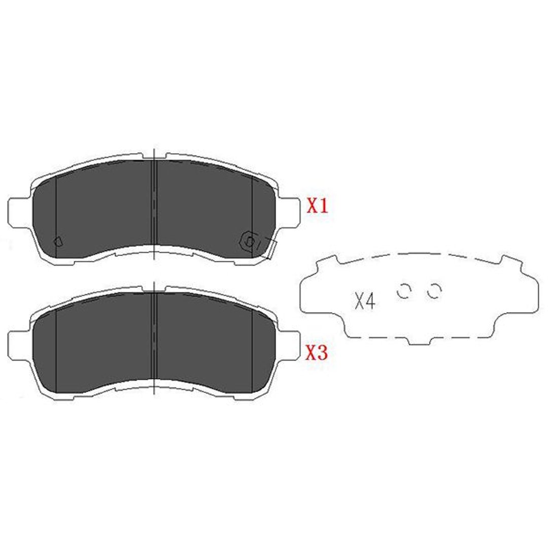 Zestaw klocków hamulcowych, hamulce tarczowe Kavo Parts KBP-4560