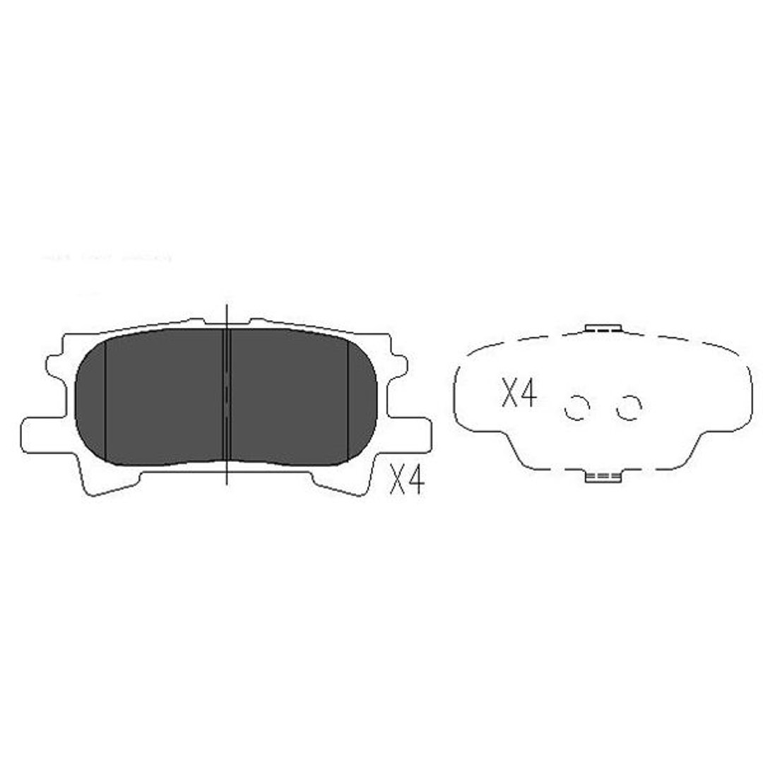 Zestaw klocków hamulcowych, hamulce tarczowe Kavo Parts KBP-9078