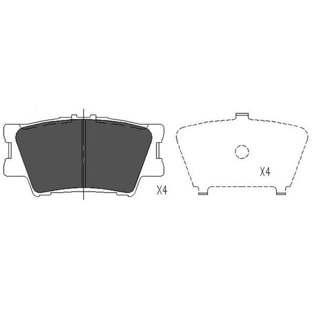 Klocki hamulcowe - komplet KAVO PARTS KBP-9086