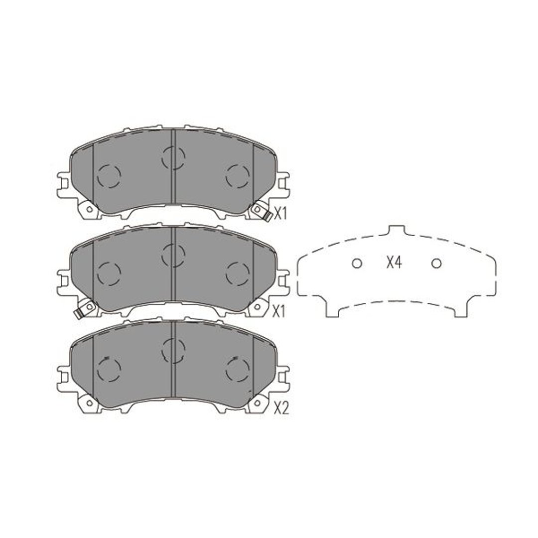 Zestaw klocków hamulcowych, hamulce tarczowe Kavo Parts KBP-6618