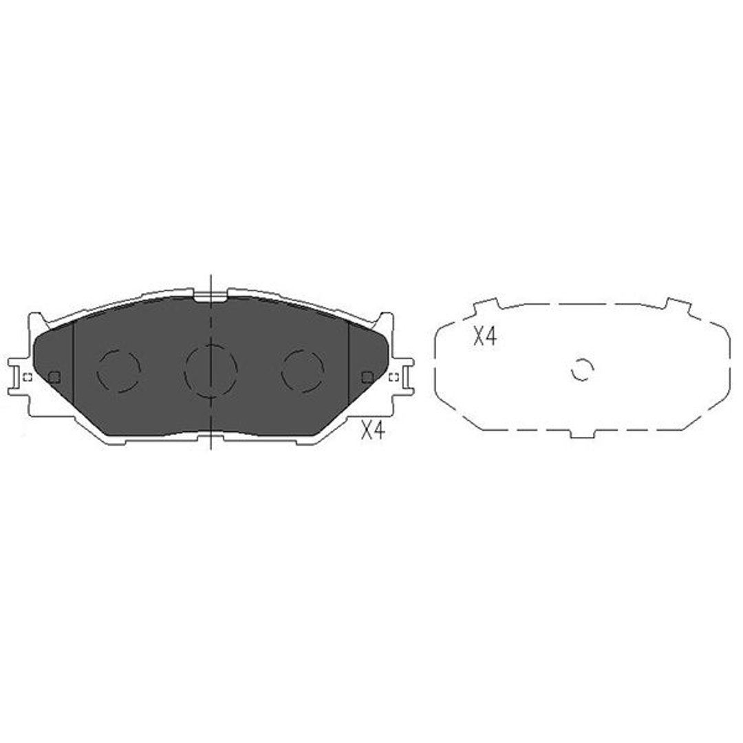 Klocki hamulcowe - komplet KAVO PARTS KBP-9094