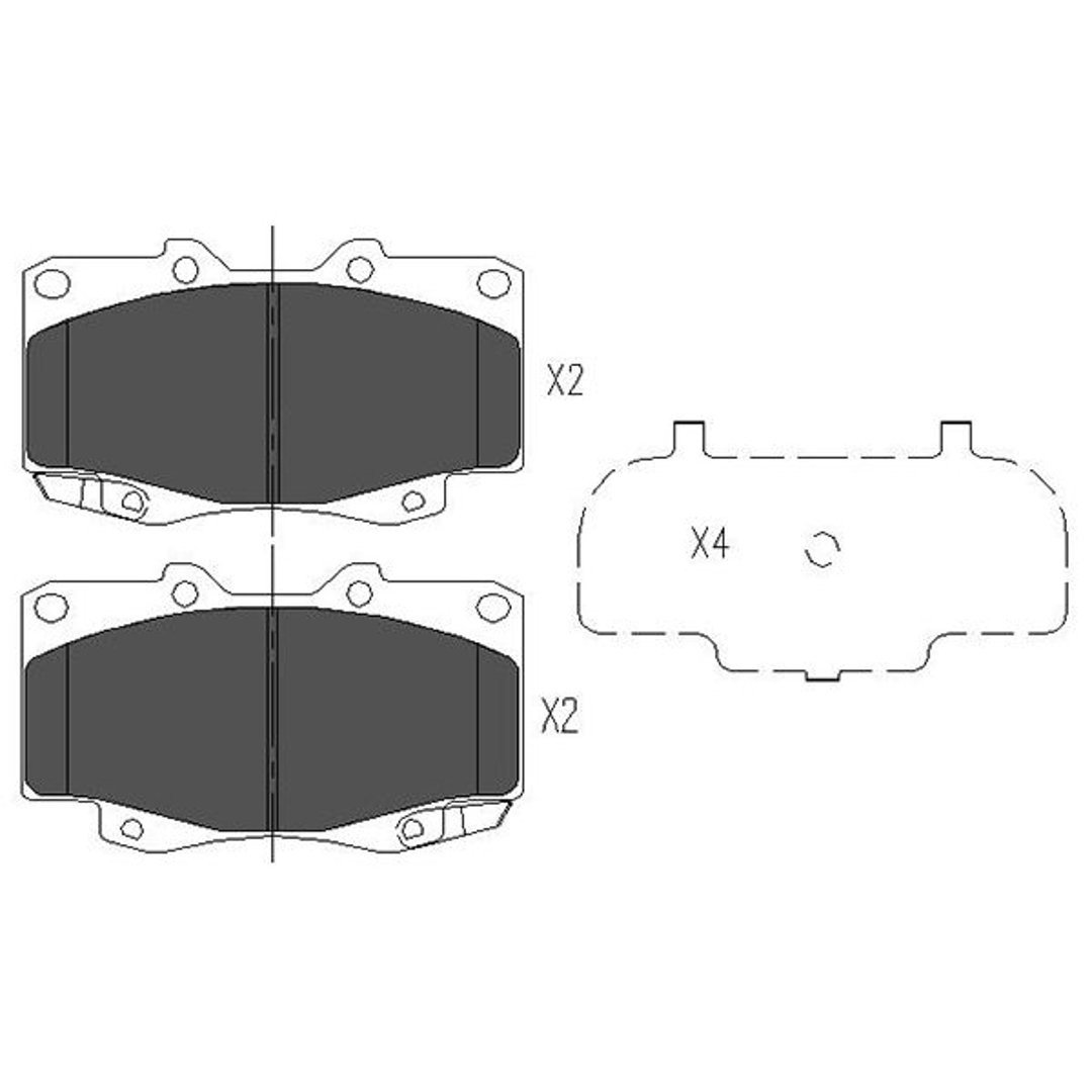 Klocki hamulcowe - komplet KAVO PARTS KBP-9096