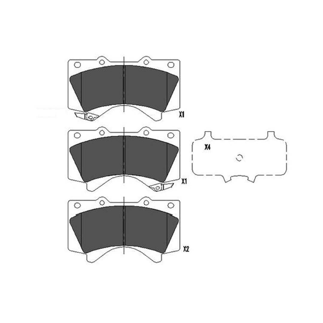 Zestaw klocków hamulcowych, hamulce tarczowe Kavo Parts KBP-9098
