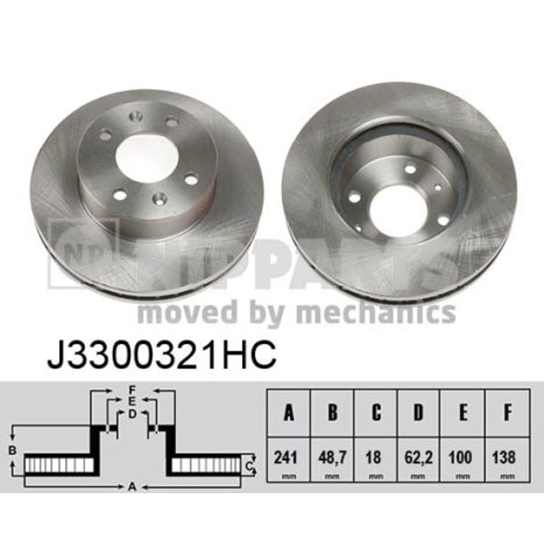 Tarcza hamulcowa NIPPARTS J3300321HC