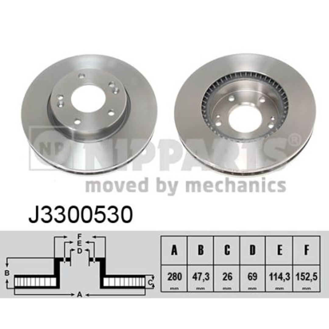 Tarcza hamulcowa NIPPARTS J3300530