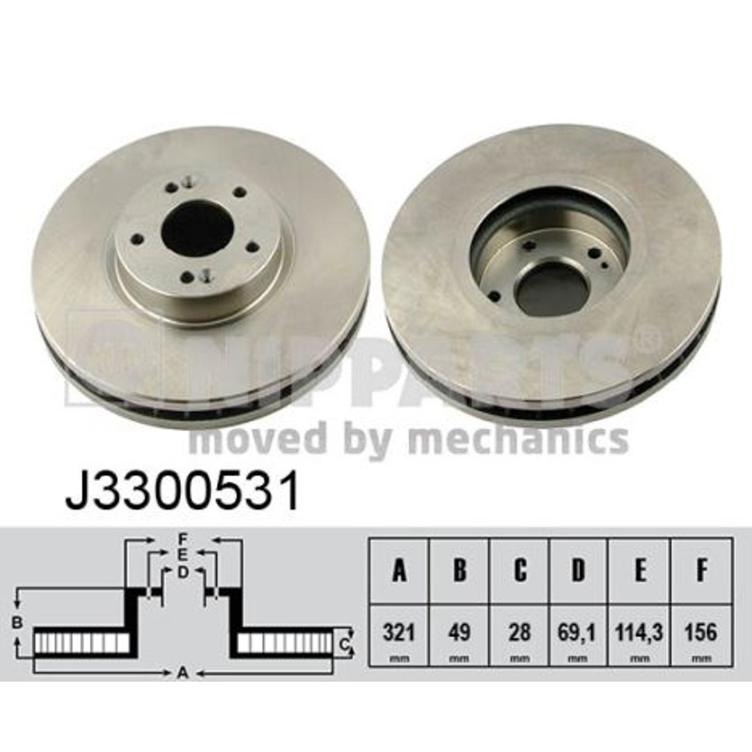 Tarcza hamulcowa NIPPARTS J3300531