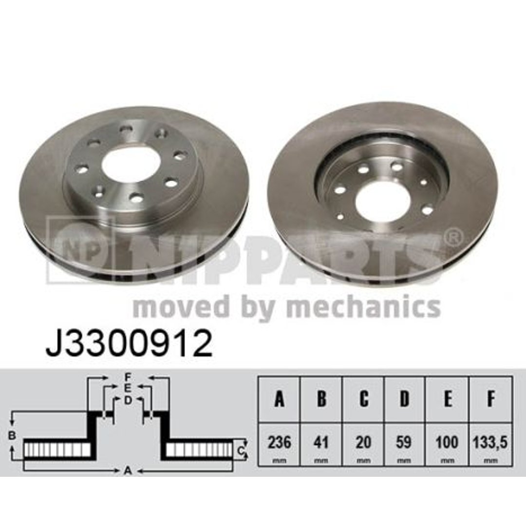 Tarcza hamulcowa NIPPARTS J3300912