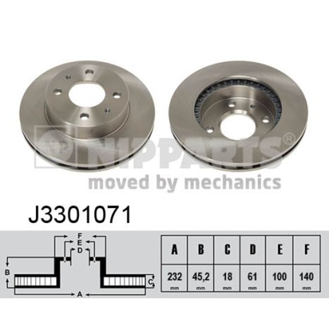 Tarcza hamulcowa NIPPARTS J3301071