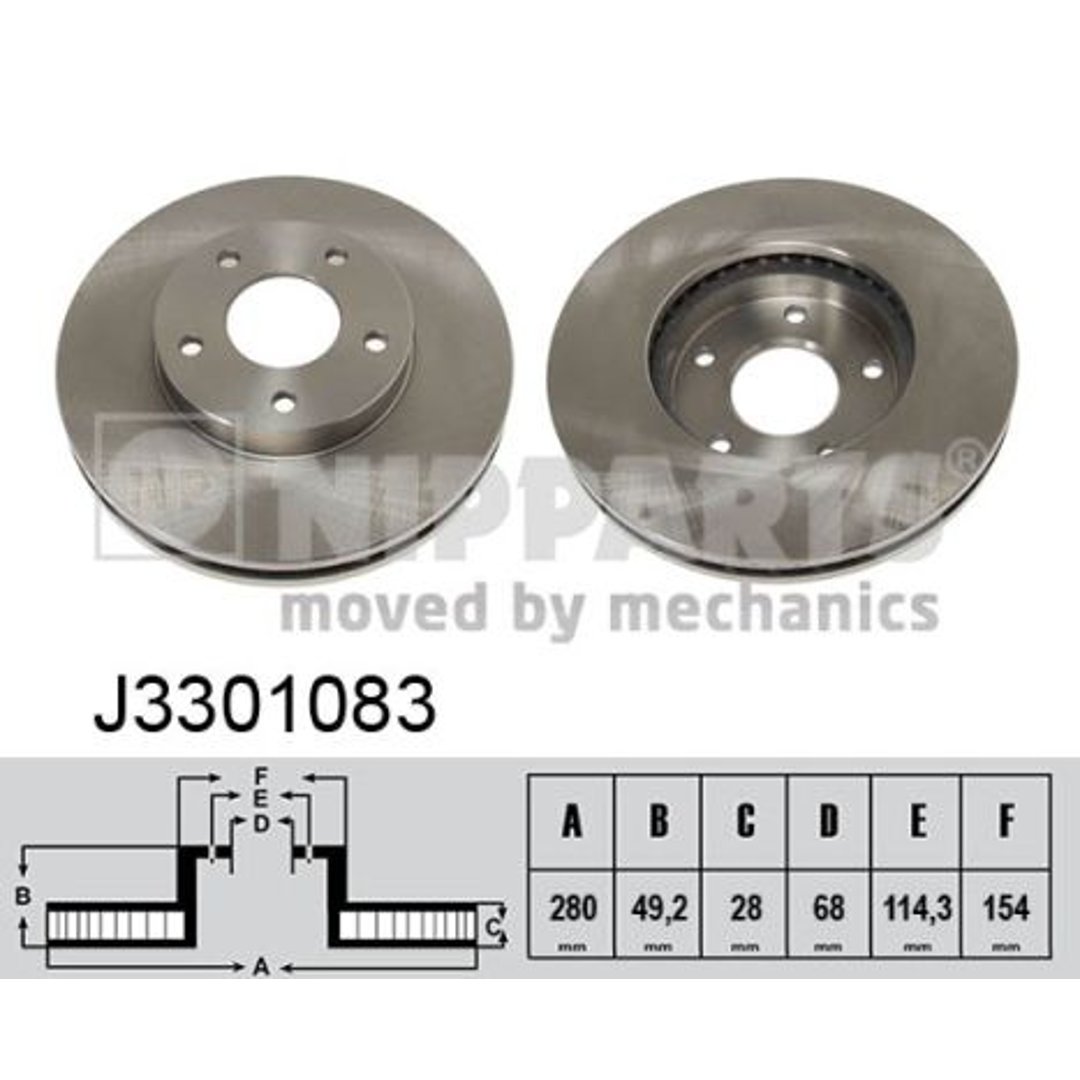 Tarcza hamulcowa NIPPARTS J3301083