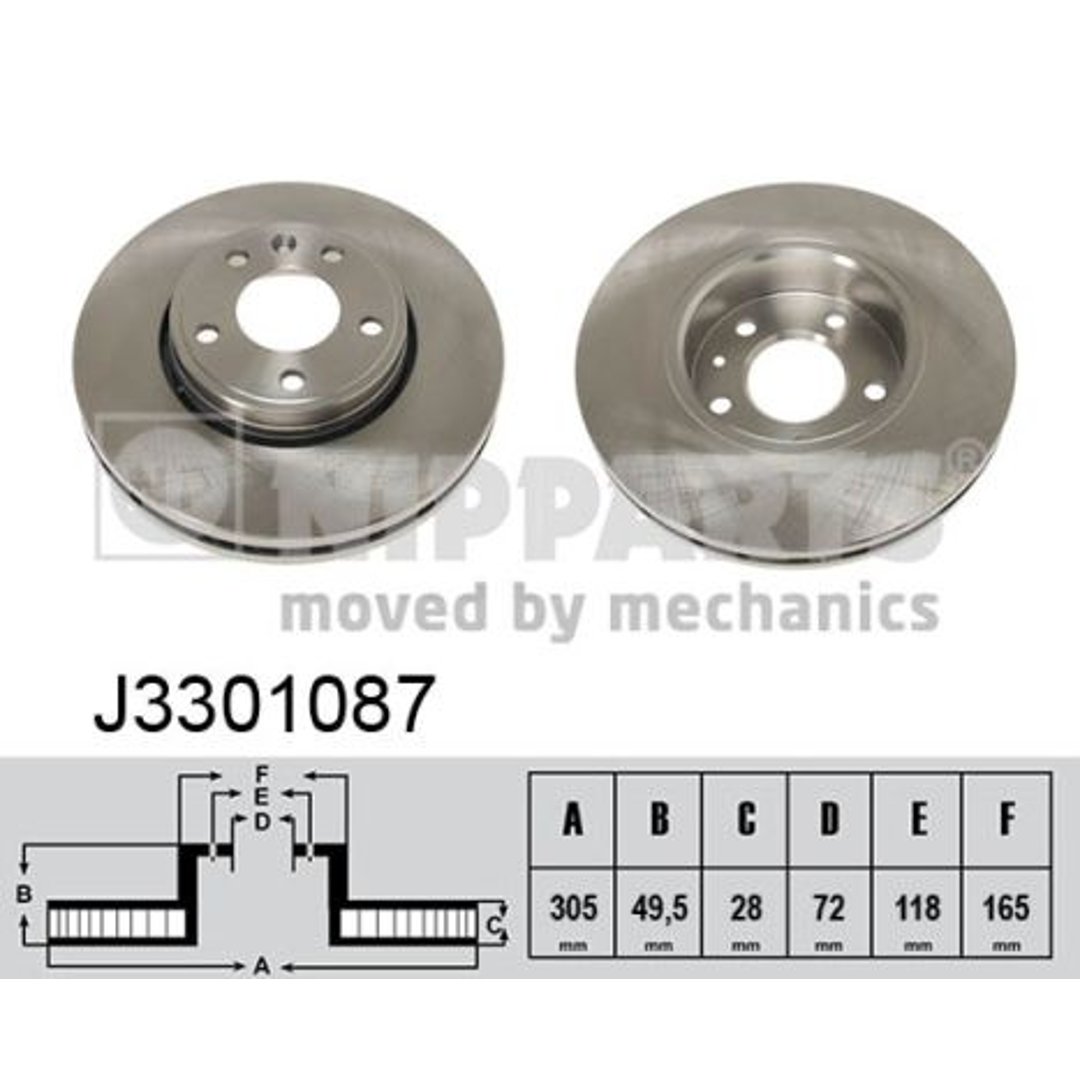 Tarcza hamulcowa NIPPARTS J3301087