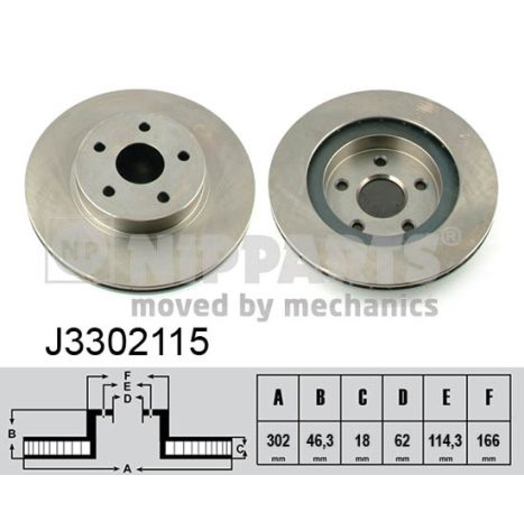 Tarcza hamulcowa NIPPARTS J3302115