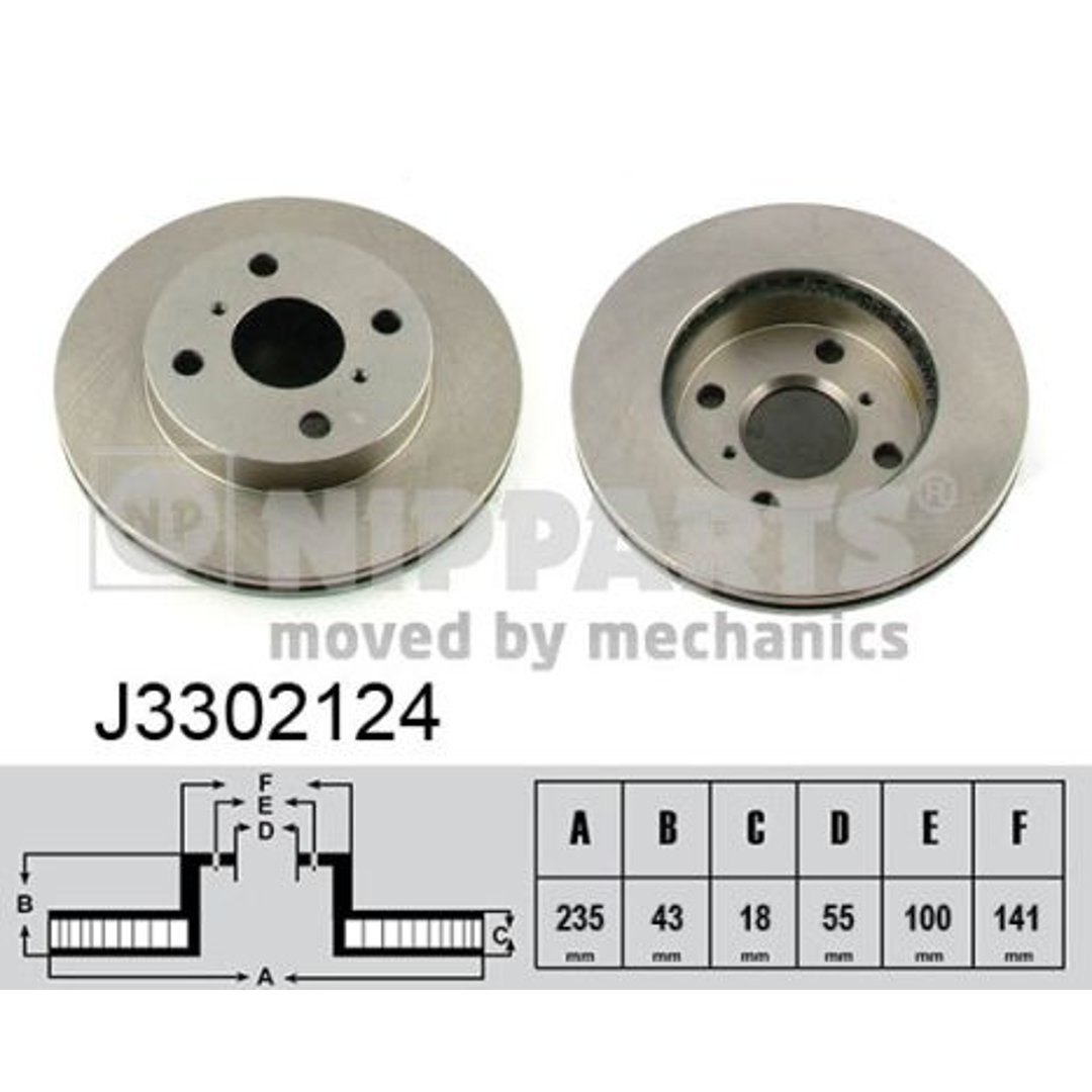 Tarcza hamulcowa NIPPARTS J3302124