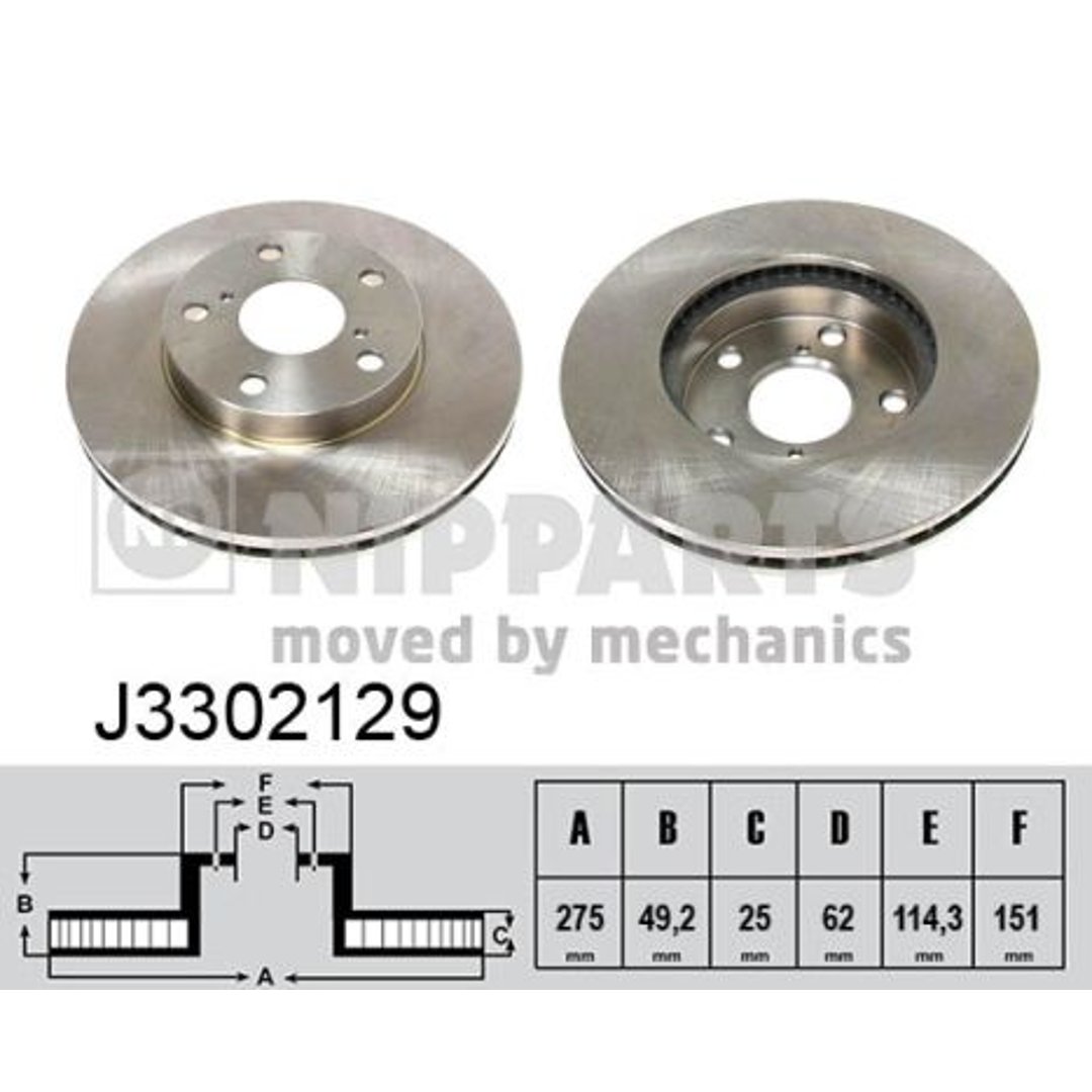 Tarcza hamulcowa NIPPARTS J3302129