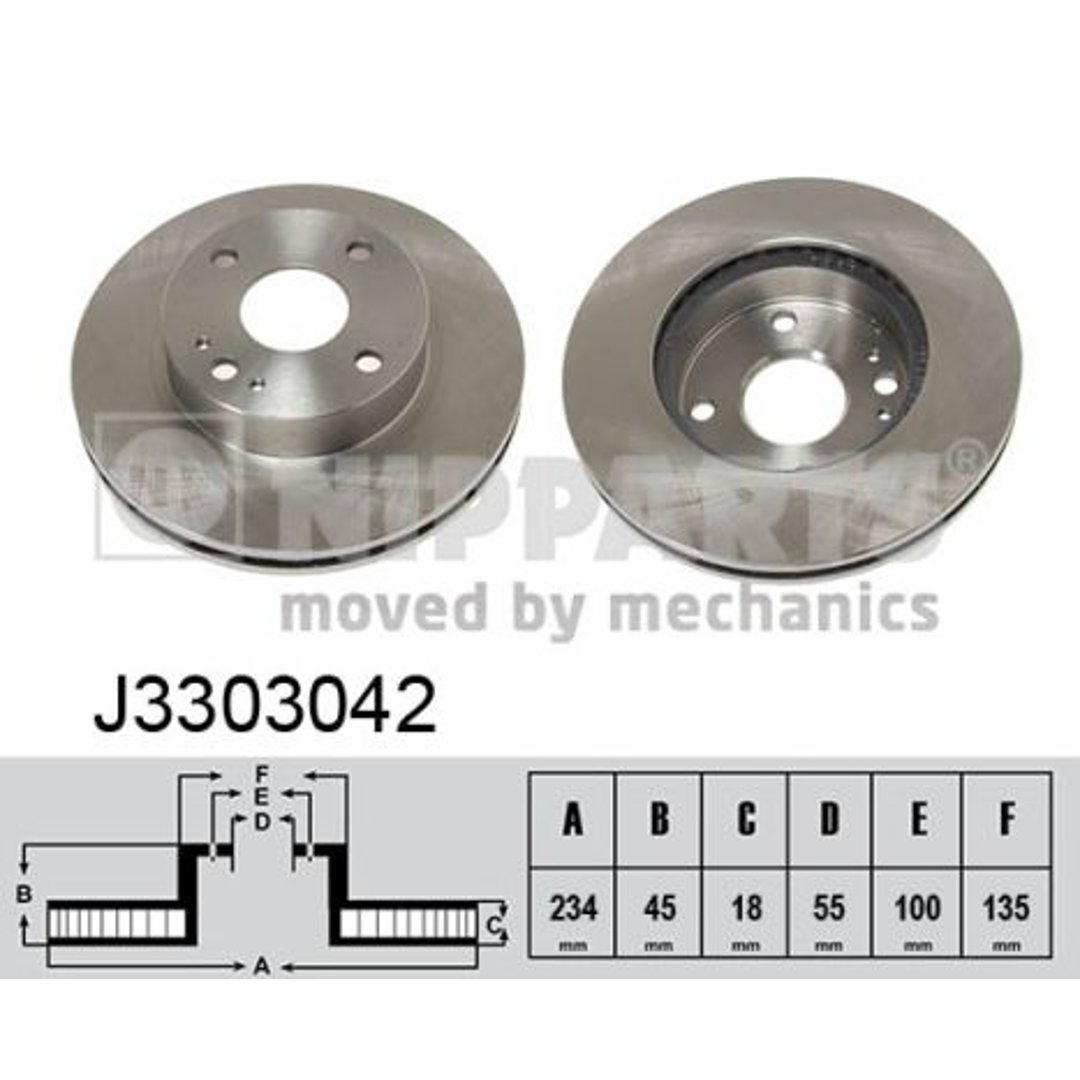 Tarcza hamulcowa NIPPARTS J3303042