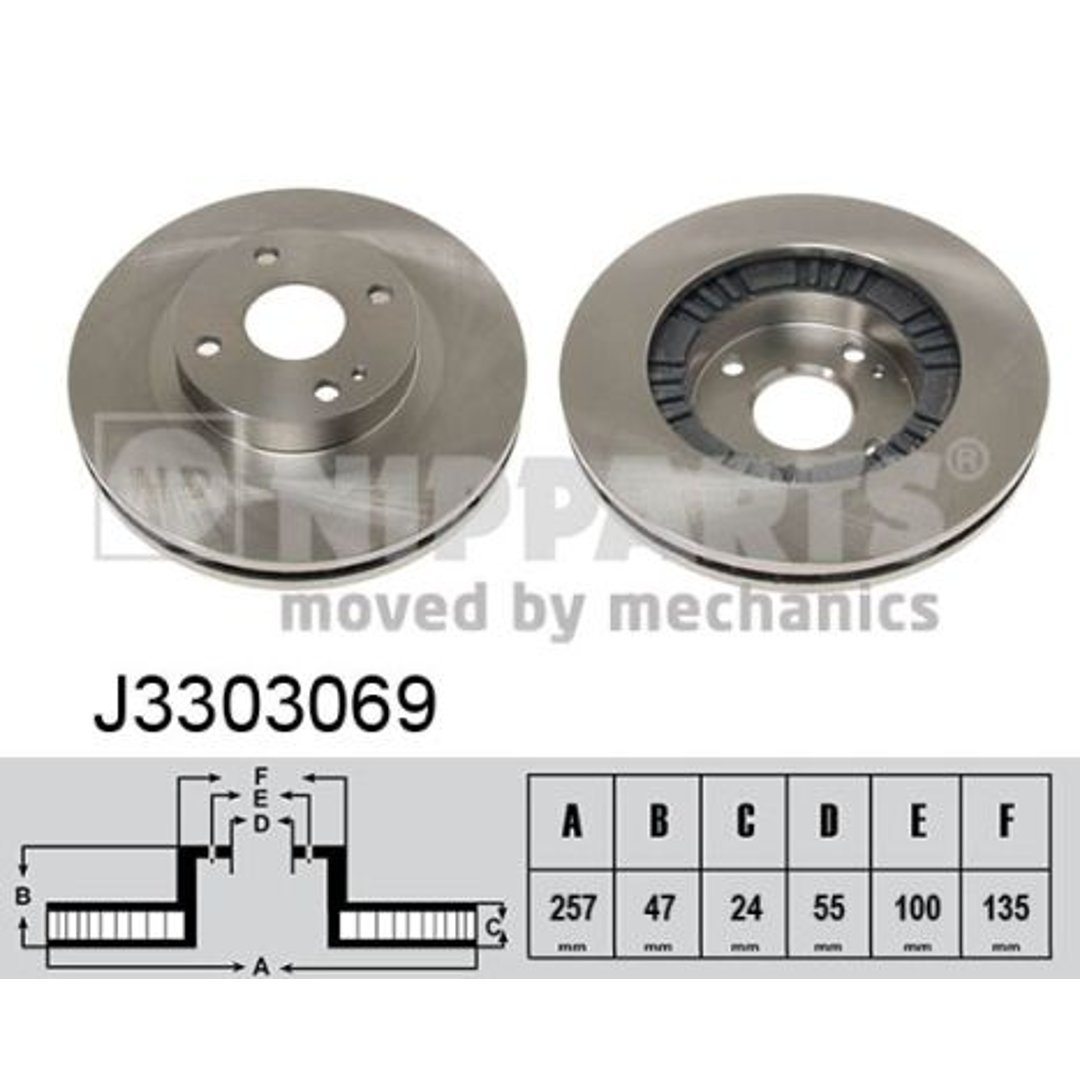 Tarcza hamulcowa NIPPARTS J3303069