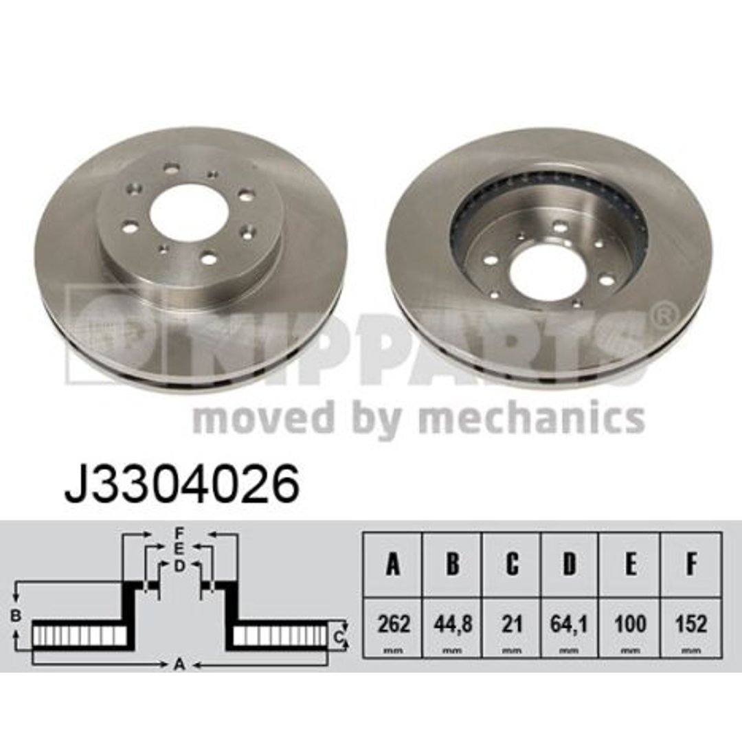 Tarcza hamulcowa NIPPARTS J3304026