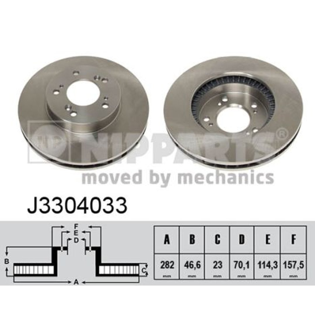 Tarcza hamulcowa NIPPARTS J3304033