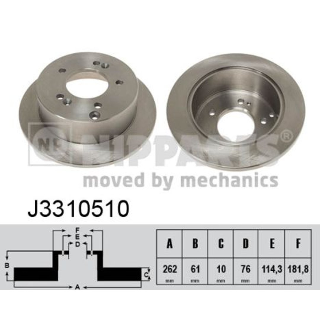Tarcza hamulcowa NIPPARTS J3310510