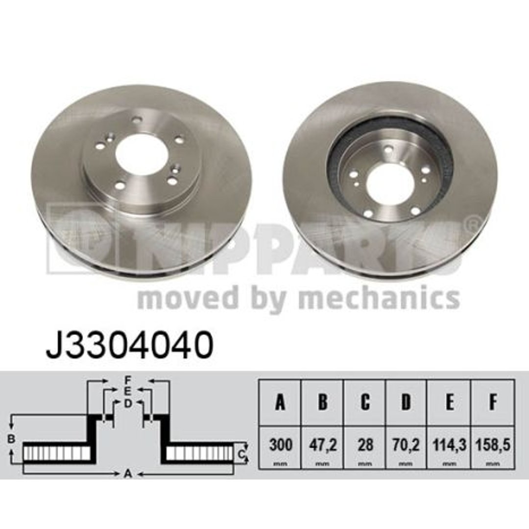 Tarcza hamulcowa NIPPARTS J3304040