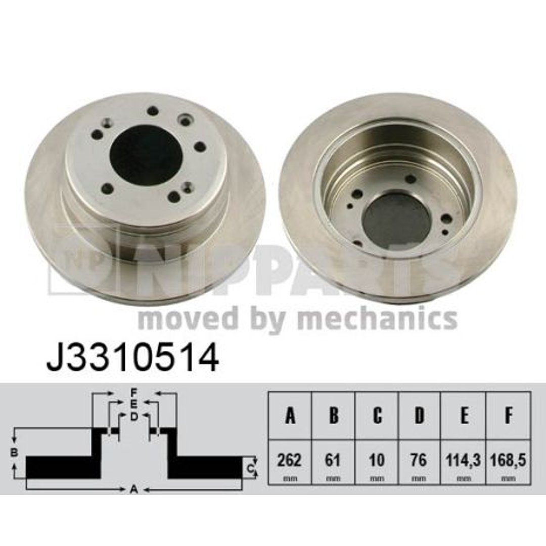 NIPPARTS Tarcza hamulcowa J3310514