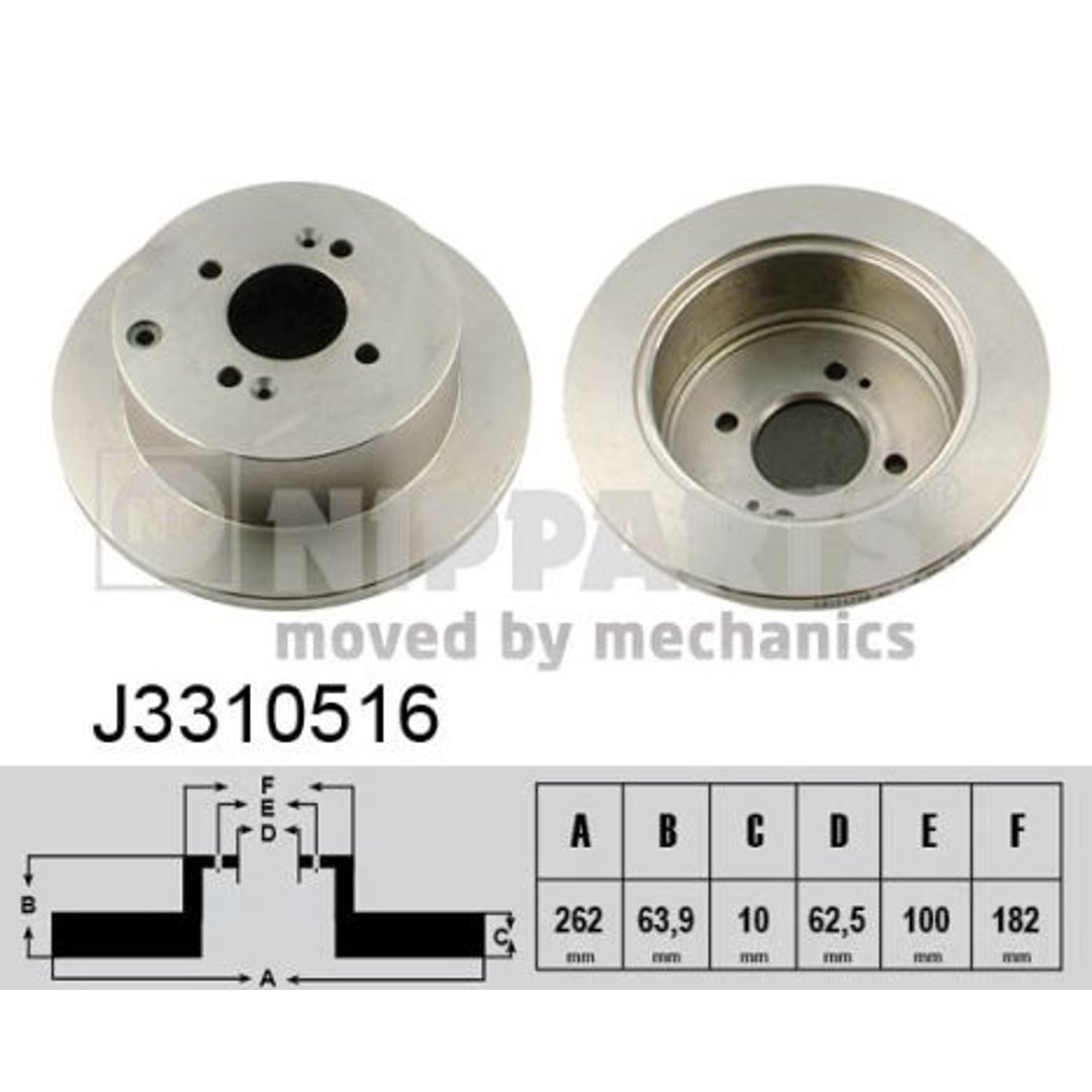 Tarcza hamulcowa NIPPARTS J3310516