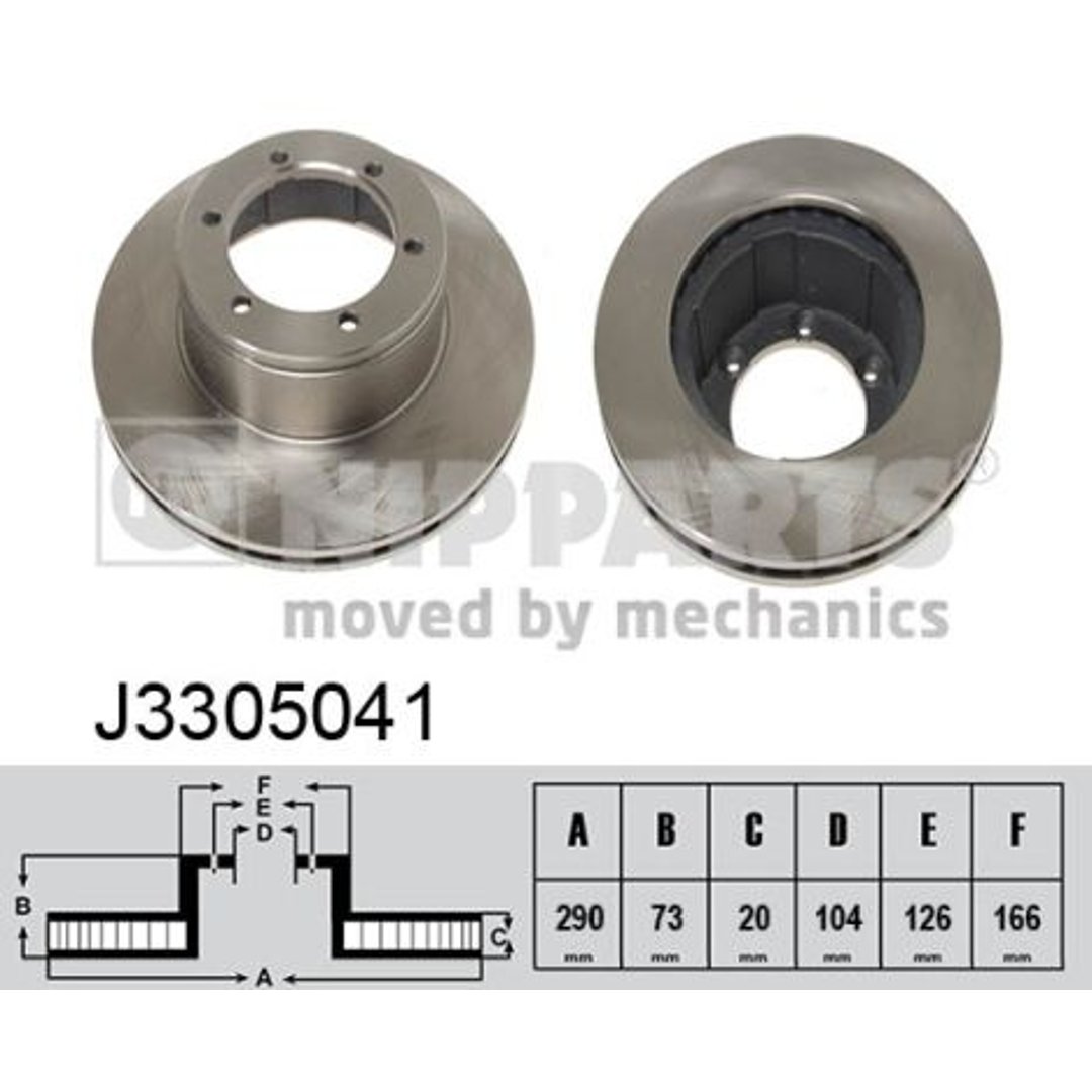 Tarcza hamulcowa NIPPARTS J3305041 NIPPARTS J3305041