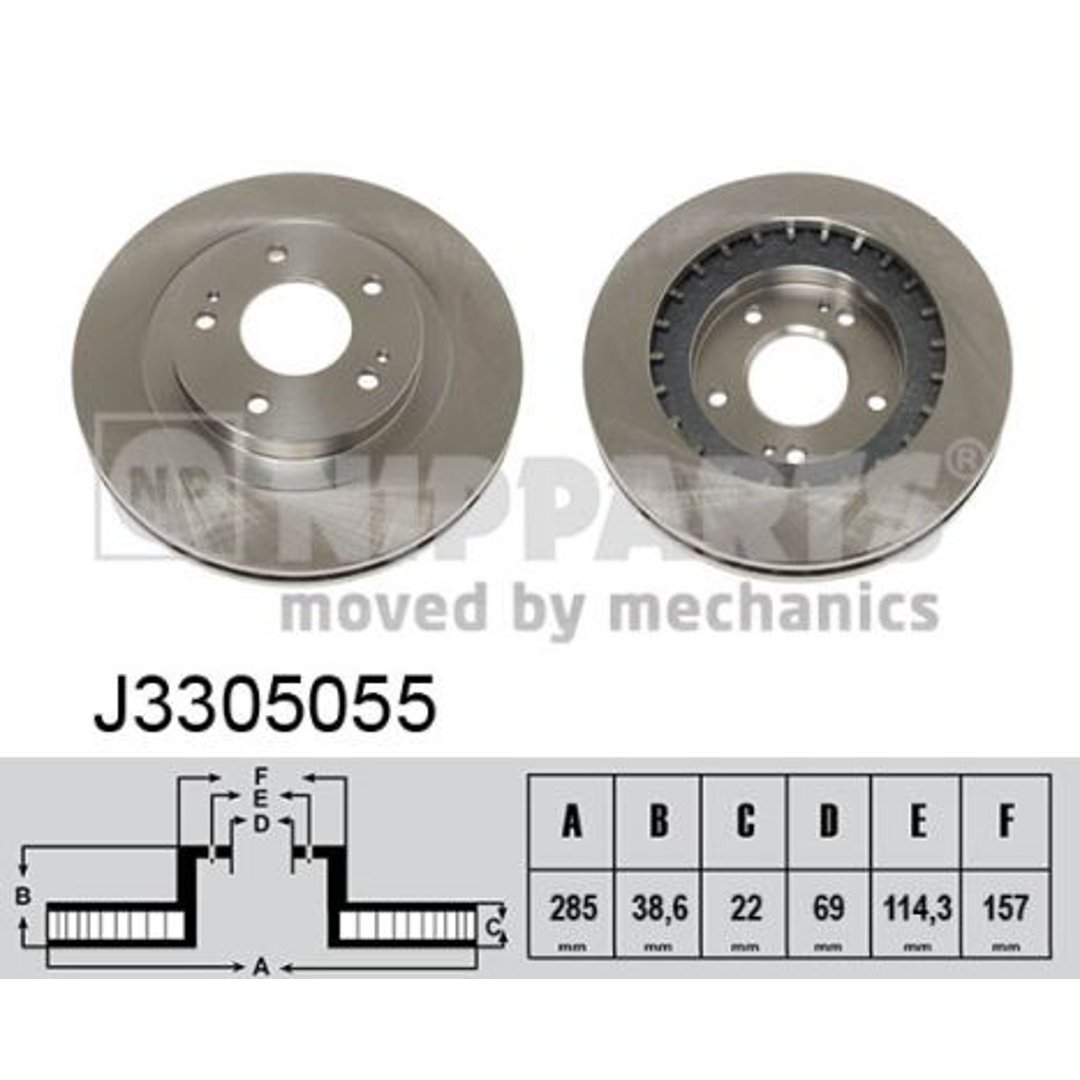 Tarcza hamulcowa NIPPARTS J3305055