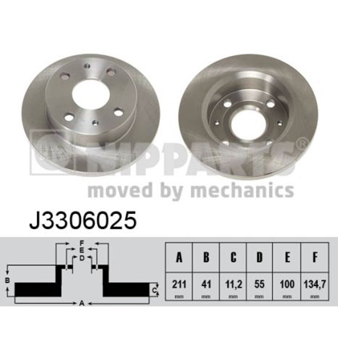 Tarcza hamulcowa NIPPARTS J3306025