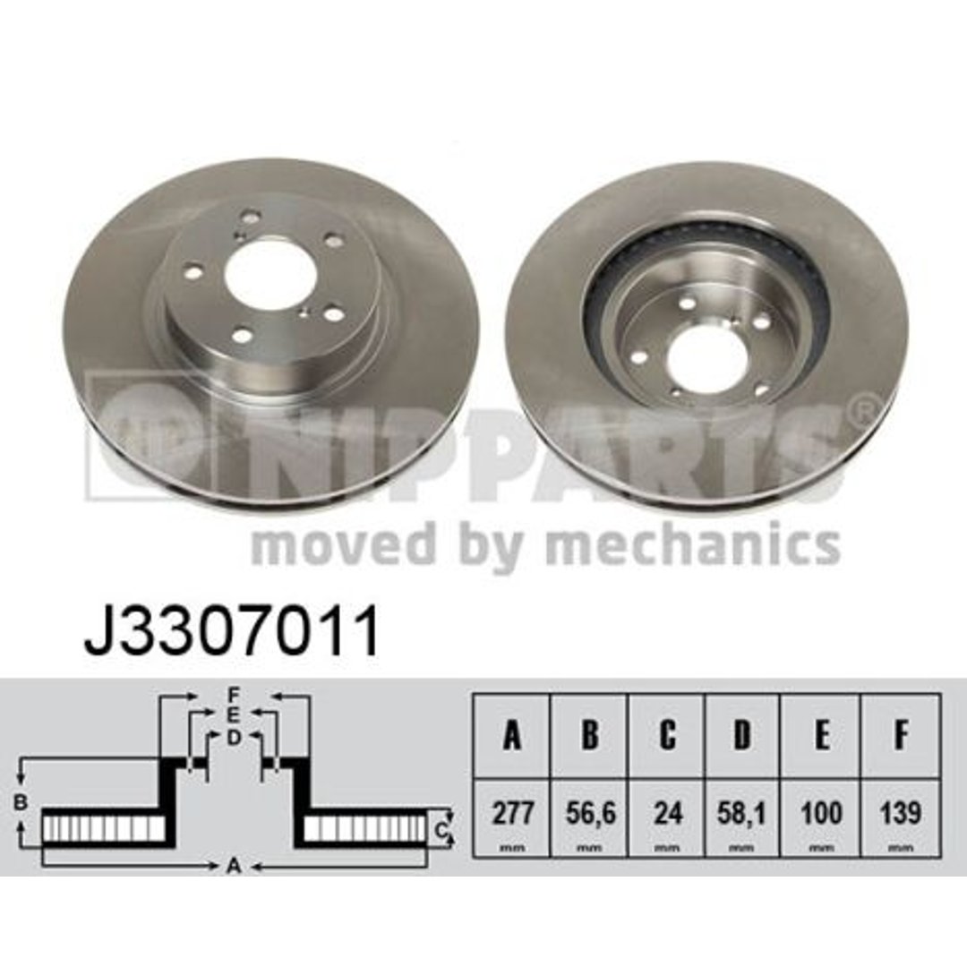Tarcza hamulcowa NIPPARTS J3307011