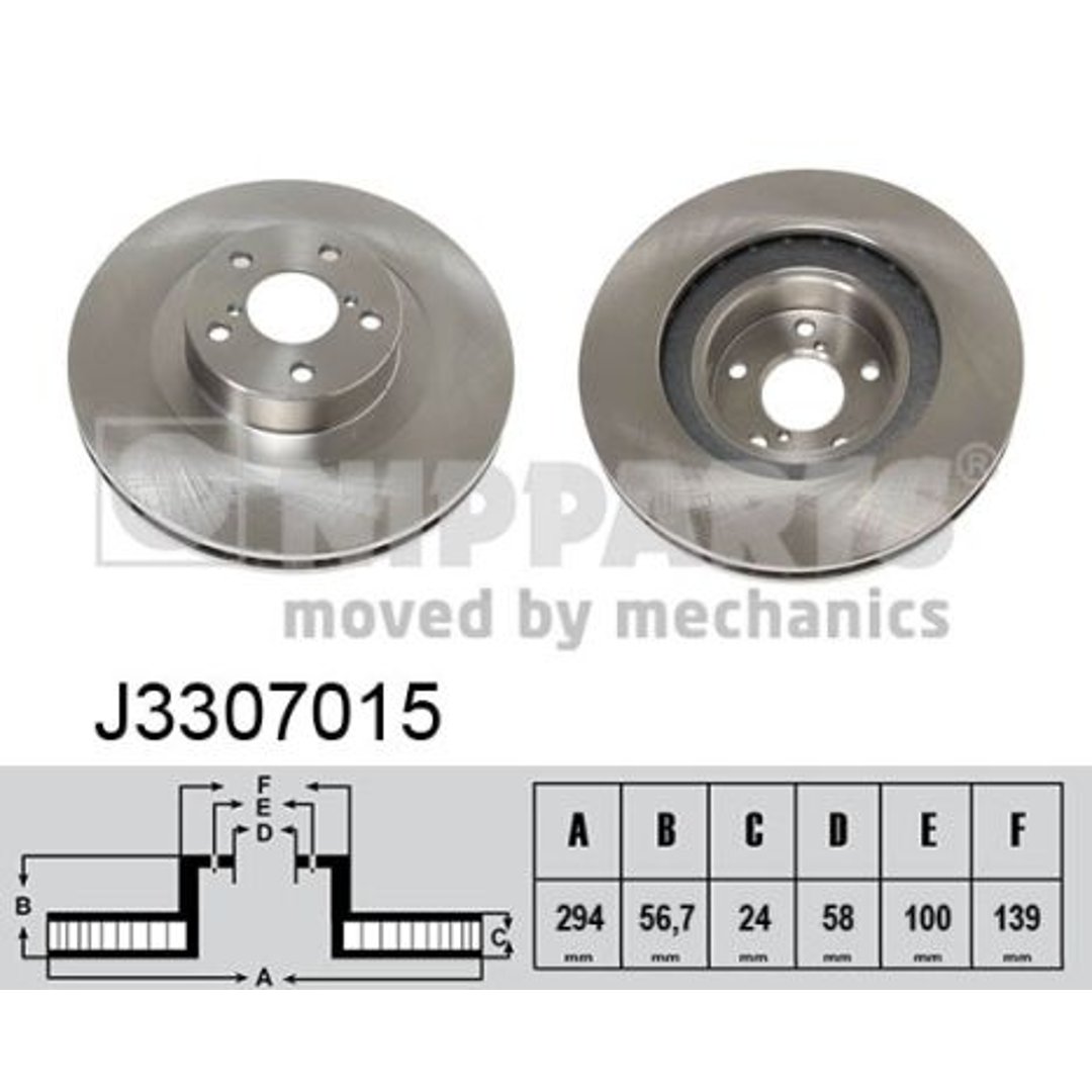 Tarcza hamulcowa NIPPARTS J3307015