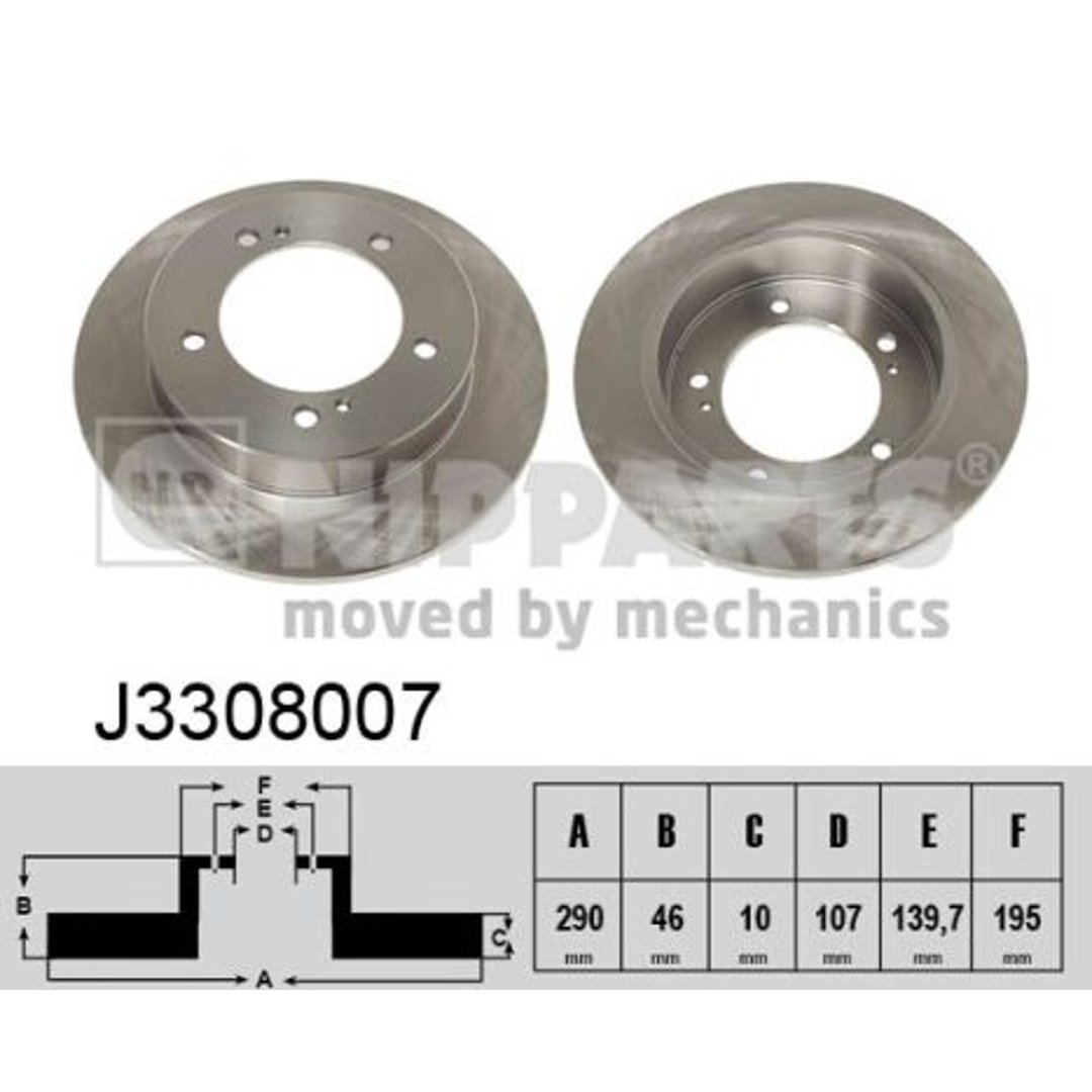 Tarcza hamulcowa NIPPARTS J3308007