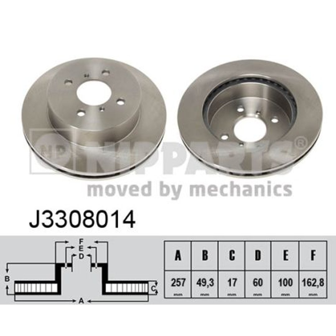 Tarcza hamulcowa NIPPARTS J3308014