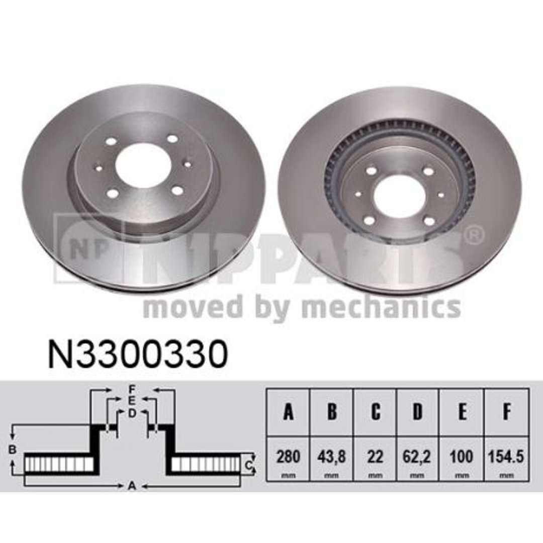 Tarcza hamulcowa NIPPARTS N3300330